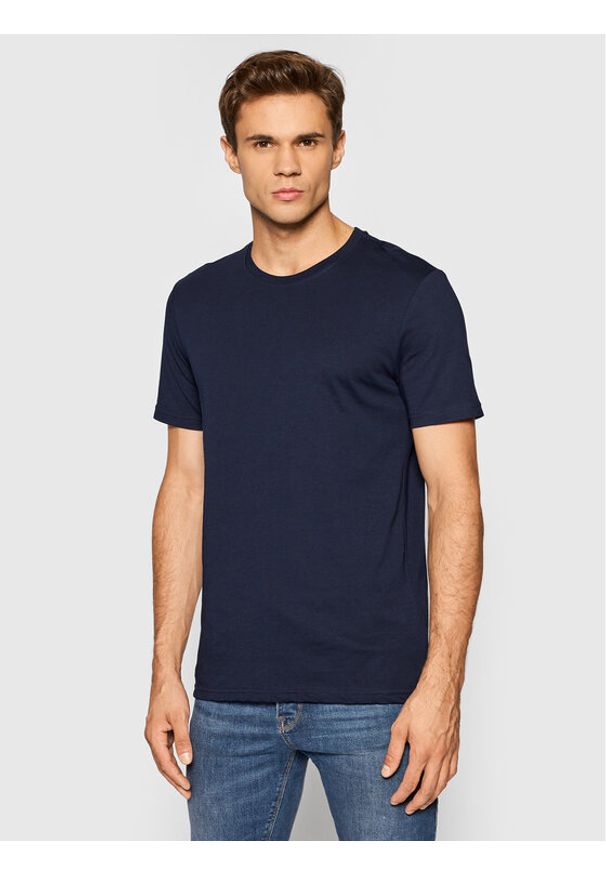 United Colors of Benetton - United Colors Of Benetton T-Shirt 3U53J1F15 Granatowy Regular Fit. Kolor: niebieski. Materiał: bawełna
