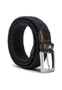 TOMMY HILFIGER - Tommy Hilfiger Pasek Męski New Adan Belt 3.5 AM0AM02801 85 Granatowy. Kolor: niebieski. Materiał: materiał #3