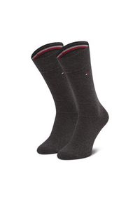 TOMMY HILFIGER - Tommy Hilfiger Skarpety długie 100001496 Szary. Kolor: szary. Materiał: materiał #4