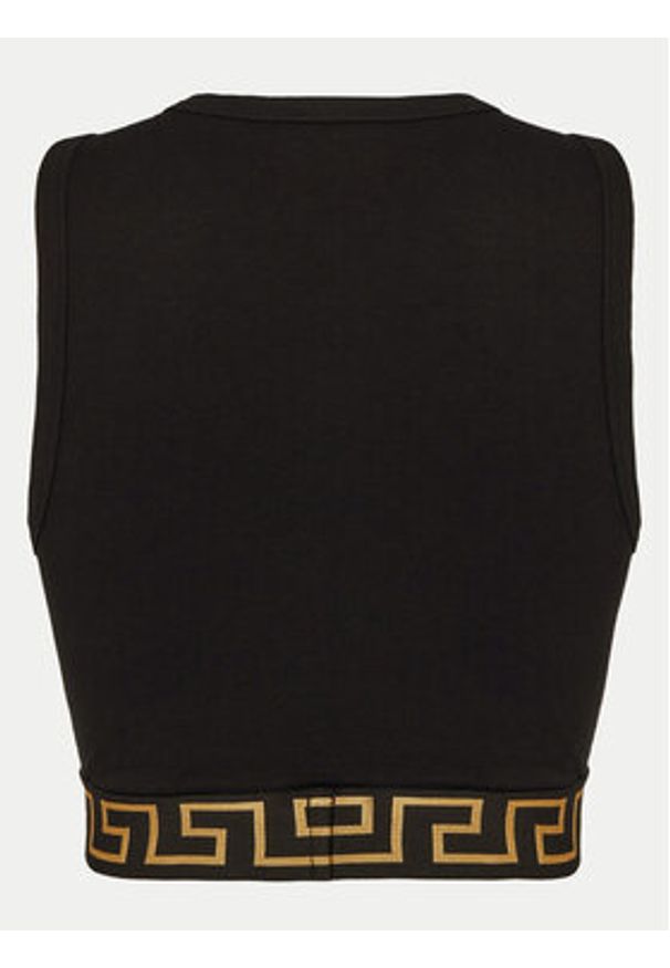 VERSACE - Versace Top 1008598 1A10011 Czarny Slim Fit. Kolor: czarny. Materiał: bawełna