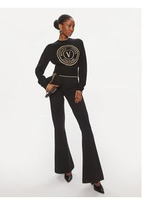 Versace Jeans Couture Sweter 75HAFM21 Czarny Regular Fit. Kolor: czarny. Materiał: wełna #4