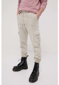 Only & Sons spodnie męskie kolor beżowy gładkie. Kolor: beżowy. Wzór: gładki #4