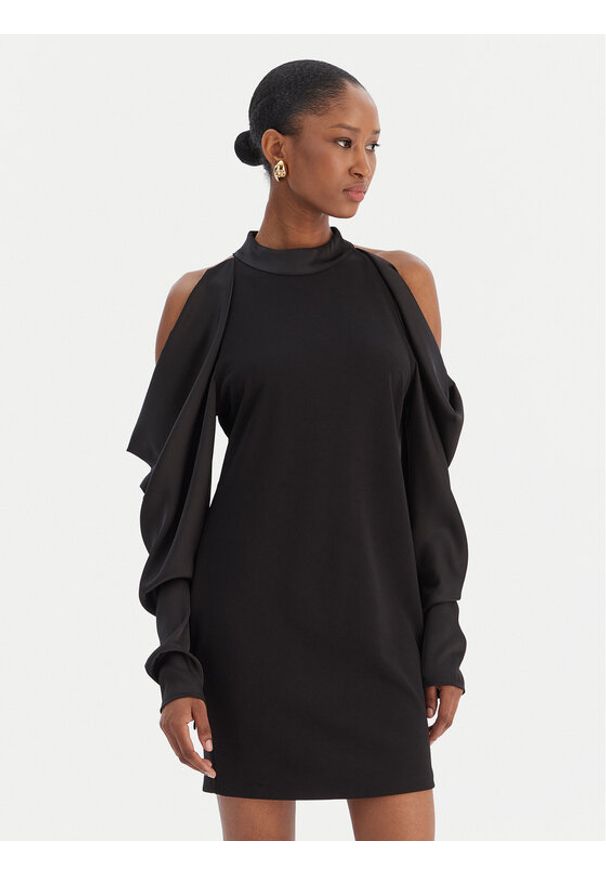 Rinascimento Sukienka koktajlowa CFC0126605003 Czarny Regular Fit. Kolor: czarny. Materiał: syntetyk. Styl: wizytowy