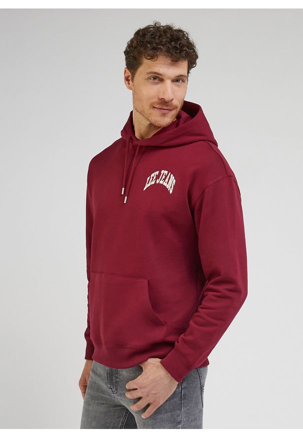 Lee - LEE MĘSKA BLUZA VARSITY HOODIE PORT 112341673 LL80015548