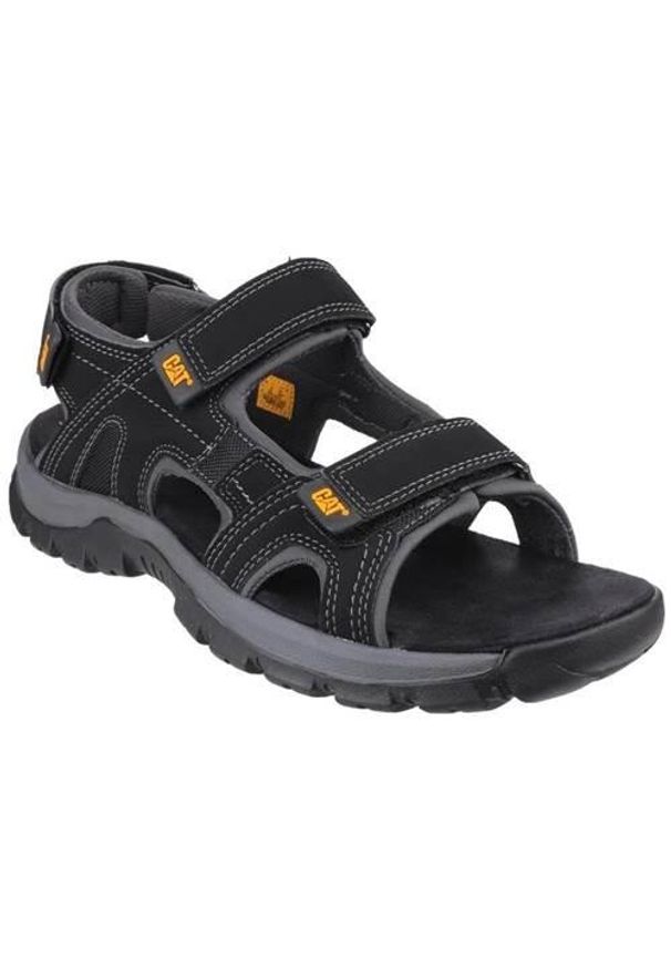 CATerpillar - Buty do chodzenia męskie Caterpillar Giles. Zapięcie: rzepy. Kolor: czarny. Materiał: skóra, syntetyk, materiał, tkanina. Sezon: lato