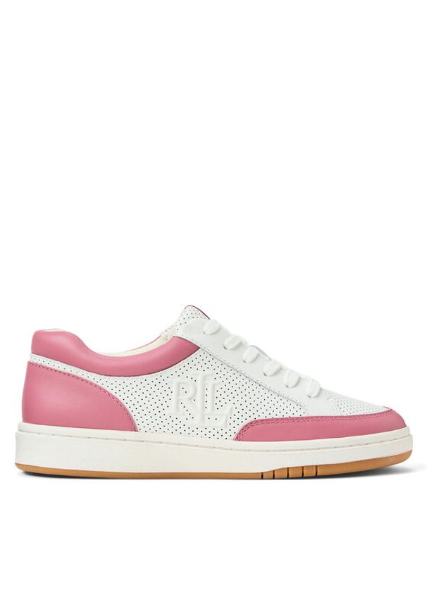 Lauren Ralph Lauren - LAUREN RALPH LAUREN Sneakersy Hailey Low-Top Lace-Up 802951391002 Biały. Kolor: biały. Materiał: skóra