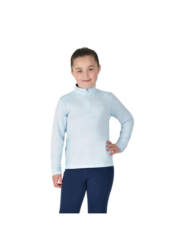 DUBLIN - Oddychający top jeździecki dla dziewczynki Dublin. Kolor: niebieski. Długość rękawa: długi rękaw