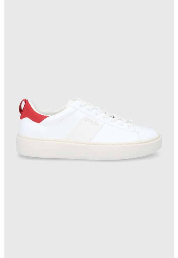 Guess buty kolor biały. Zapięcie: sznurówki. Kolor: biały. Materiał: guma