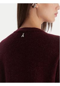 Patrizia Pepe Sweter 2K0326/K293-M536 Bordowy Regular Fit. Kolor: czerwony. Materiał: syntetyk #5