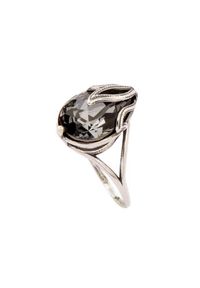 Polcarat Design - Srebrny pierścionek z kryształem Swarovskiego PK 1643. Materiał: srebrne. Kolor: srebrny. Wzór: aplikacja. Kamień szlachetny: kryształ #1
