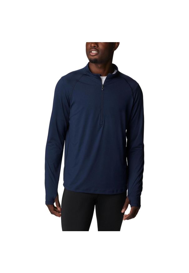 columbia - Polarowy sweter męski Columbia Endless Trail 1/2 Zip Mesh. Kolor: niebieski. Materiał: polar, mesh. Długość rękawa: długi rękaw