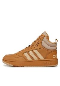 Adidas - adidas Sneakersy Hoops 3.0 Mid IF2636 Brązowy. Kolor: brązowy. Materiał: materiał #5