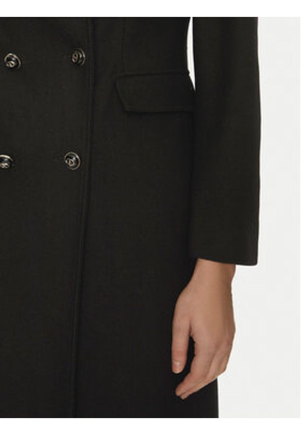 Motivi Płaszcz wełniany 0041Q200541N Czarny Slim Fit. Kolor: czarny. Materiał: syntetyk