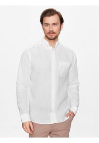 Eton Koszula 100004200 Biały Slim Fit. Kolor: biały. Materiał: len #1