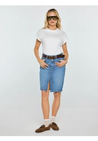 Big-Star - Spódnica damska jeansowa mini niebieska Zoe 462. Okazja: na co dzień. Kolor: niebieski. Materiał: jeans. Styl: casual, klasyczny #7