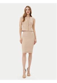Maryley Spódnica ołówkowa MARYLEY-25EB701/43PG Beżowy Regular Fit. Kolor: beżowy. Materiał: syntetyk #5