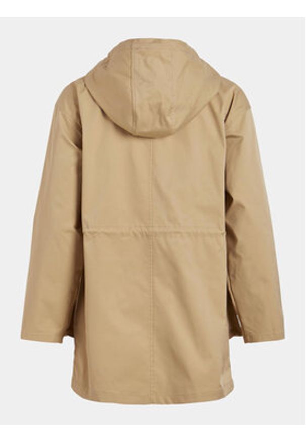 Vila Parka Kahara 14089615 Beżowy Regular Fit. Kolor: beżowy. Materiał: syntetyk