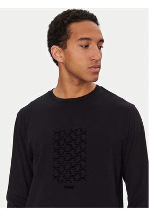 BOSS Longsleeve Togn 50534336 Czarny Regular Fit. Kolor: czarny. Materiał: bawełna. Długość rękawa: długi rękaw