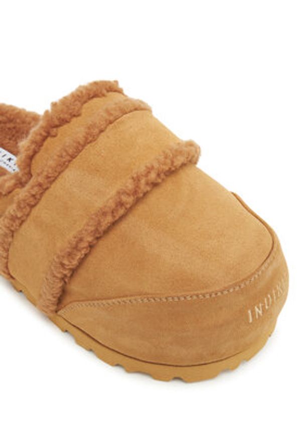 Inuikii Klapki Chunky Loafer 1011.005.0031 Beżowy. Kolor: beżowy. Materiał: zamsz, skóra