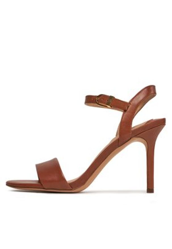 Lauren Ralph Lauren - LAUREN RALPH LAUREN Sandały 802940588002 Brązowy. Kolor: brązowy. Materiał: skóra