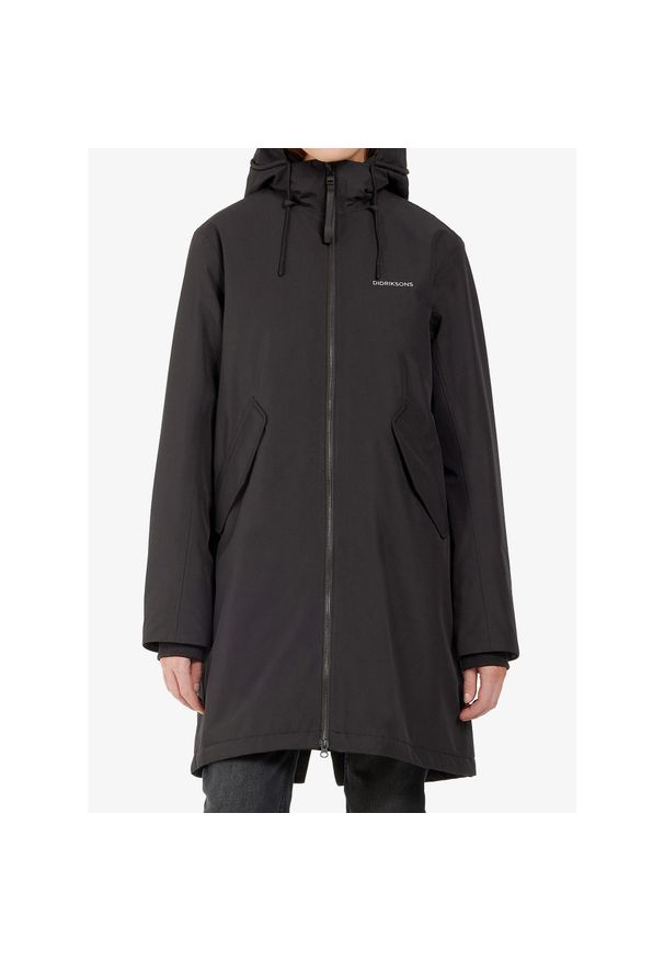 Płaszcz damski Didriksons Fia Parka. Kolor: czarny. Sezon: zima
