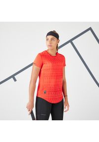 ARTENGO - Koszulka tenisowa damska Artengo Ultra Light 900. Kolor: pomarańczowy, różowy, czerwony, wielokolorowy. Materiał: poliester, poliamid, materiał. Sport: tenis