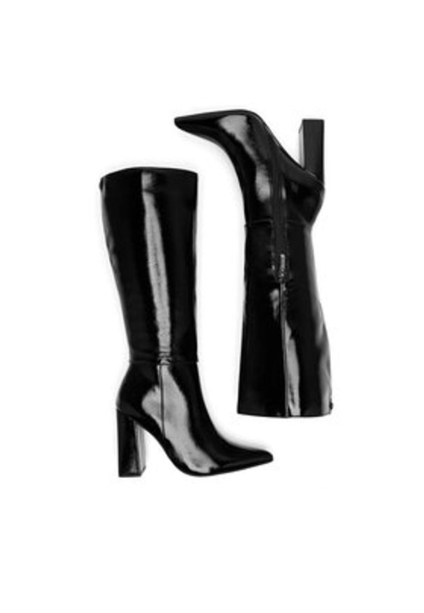 Nine West Kozaki WFA2830-1 Czarny. Kolor: czarny. Materiał: materiał