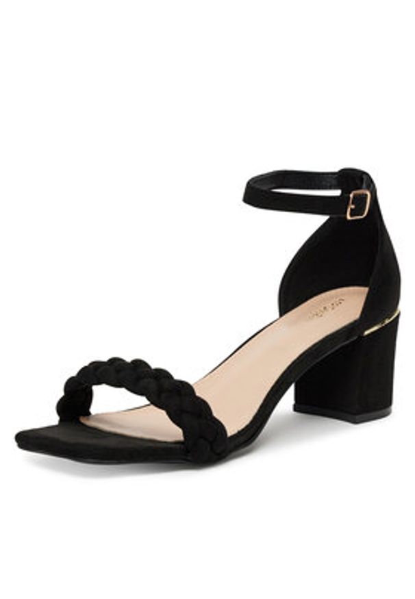 DeeZee Sandały EA2338-1 Czarny. Kolor: czarny. Materiał: materiał