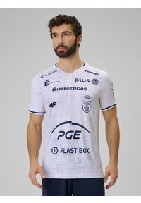 4f - 4F Koszulka meczowa replika domowa z sezonu 2025/26 męska 4F x Projekt Warszawa - biała XXL. Okazja: do domu. Kolor: biały. Materiał: dzianina, materiał. Wzór: nadruk #1