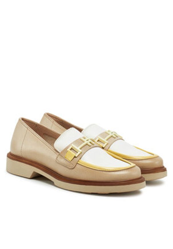 Hispanitas Loafersy CHV254066 Beżowy. Kolor: beżowy. Materiał: skóra