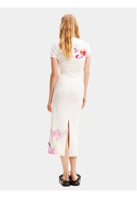 Desigual Sukienka letnia Lila 24SWVK41 Biały Regular Fit. Kolor: biały. Materiał: wiskoza. Sezon: lato #6