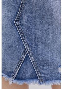 Answear Lab Spódnica jeansowa mini prosta. Okazja: na co dzień. Kolor: niebieski. Materiał: jeans. Styl: wakacyjny #2