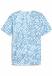Puma - Męska koszulka ftblCulture Olympique Marsylia PUMA Bleu Azur Ocean Tropic Blue. Kolor: niebieski. Materiał: bawełna. Wzór: nadruk. Sport: piłka nożna