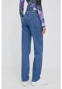 Calvin Klein Jeans jeansy damskie high waist. Stan: podwyższony. Kolor: niebieski #3