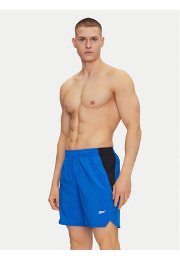 Reebok Szorty sportowe 112634 Niebieski Regular Fit. Kolor: niebieski. Materiał: syntetyk