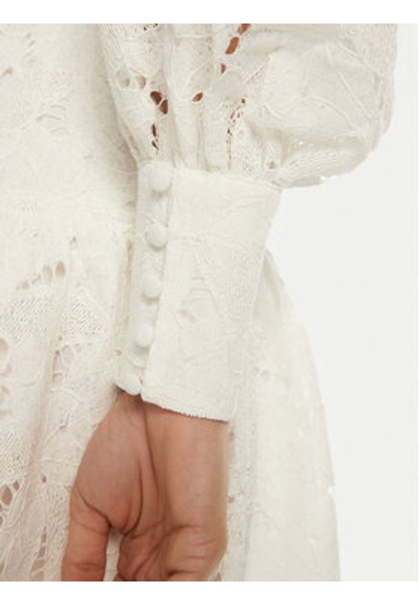 BARDOT - Bardot Sukienka koktajlowa 58421DB Écru Regular Fit. Materiał: wiskoza, bawełna. Styl: wizytowy