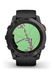 GARMIN - Zegarek sportowy Garmin Fenix 7X Pro Solar czarny z czarnym paskiem. Rodzaj zegarka: cyfrowe. Kolor: czarny. Styl: sportowy #3
