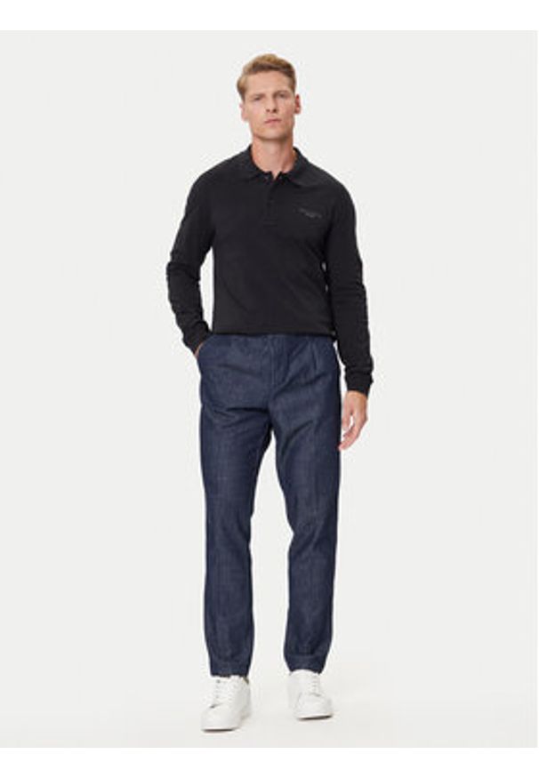 Marc O'Polo Denim Polo 5000007204 Czarny Regular Fit. Typ kołnierza: polo. Kolor: czarny. Materiał: bawełna