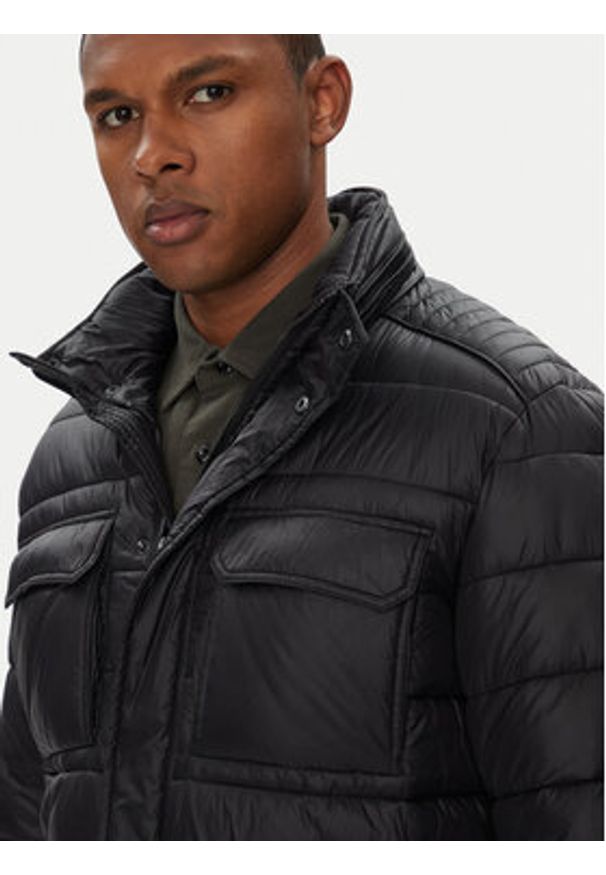 Karl Lagerfeld - KARL LAGERFELD Kurtka przejściowa 505025 553590 Czarny Regular Fit. Typ kołnierza: dekolt w karo. Kolor: czarny. Materiał: syntetyk