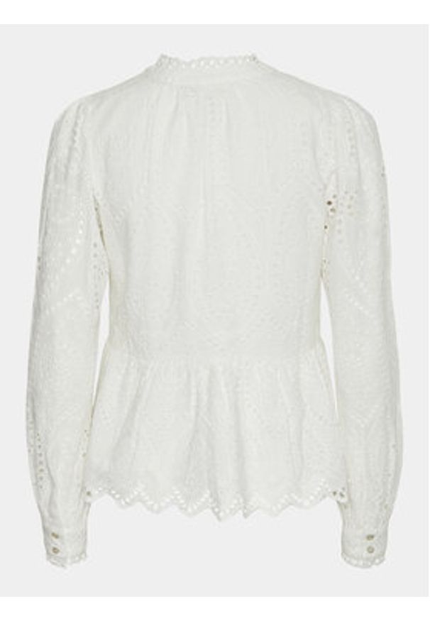 YAS Bluzka Holi 26026822 Biały Regular Fit. Kolor: biały. Materiał: bawełna