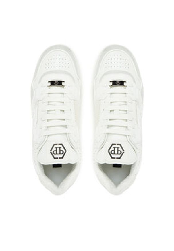 Philipp Plein - PHILIPP PLEIN Sneakersy SAES MSC4017 PLE010N01 Biały. Kolor: biały. Materiał: skóra