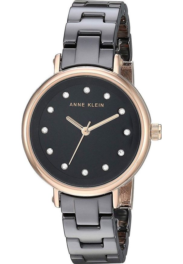 Zegarek Anne Klein Zegarek damski Anne Klein AK-3312BKRG czarny. Kolor: czarny