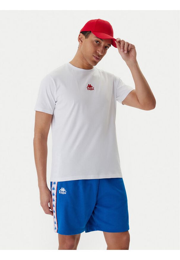 Kappa T-Shirt 382J2QW Biały Regular Fit. Kolor: biały. Materiał: bawełna