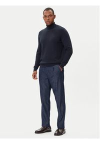 Bugatti Golf 7700-85520D Granatowy Regular Fit. Typ kołnierza: golf. Kolor: niebieski. Materiał: bawełna #3