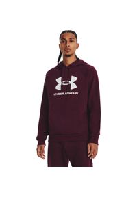 Bluza z kapturem Under Armour Rival Fleece Hoodie, Mężczyźni. Typ kołnierza: kaptur. Kolor: fioletowy. Materiał: bawełna, materiał #1