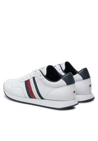 TOMMY HILFIGER - Tommy Hilfiger Sneakersy Runner Evo Lth Mix Ess FM0FM05121 Biały. Kolor: biały. Materiał: materiał #3