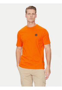 Napapijri T-Shirt S-Badge NP0A4I3N Pomarańczowy Regular Fit. Kolor: pomarańczowy. Materiał: bawełna #1