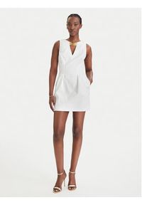 Elisabetta Franchi Sukienka koktajlowa AB-856-61E2-V490 Biały Regular Fit. Kolor: biały. Materiał: bawełna. Styl: wizytowy #2