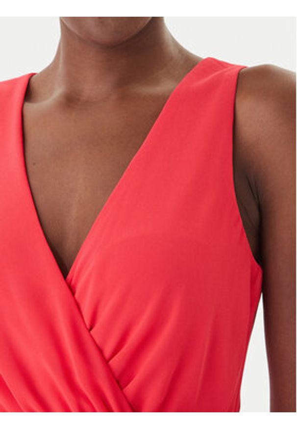 Morgan Sukienka koktajlowa 241-ROSVAL Różowy Regular Fit. Kolor: różowy. Materiał: syntetyk. Styl: wizytowy