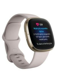 Smartwatch FITBIT Sense Beżowy. Rodzaj zegarka: smartwatch. Kolor: beżowy. Materiał: skóra. Styl: elegancki #3